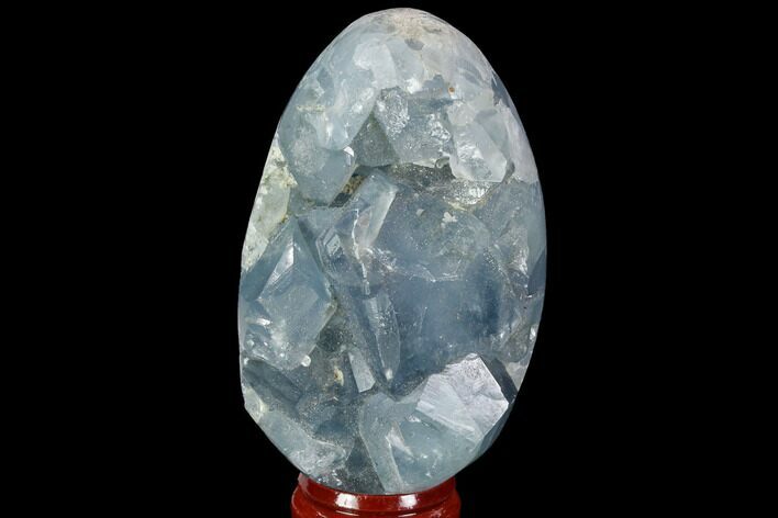 Crystal Filled Celestine (Celestite) Egg Geode - Madagascar #98813